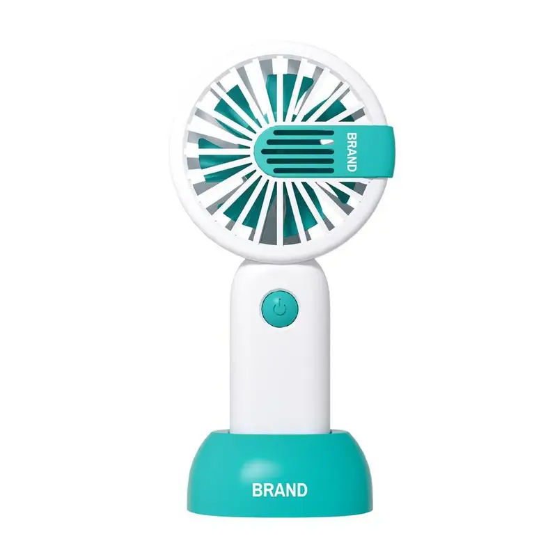 

Personal Fan Handheld 2-in-1 Mute Personal Portable Fan 3 Speed Personal Small Desk Fan Lightweight Makeup USB Rechargeable Fan