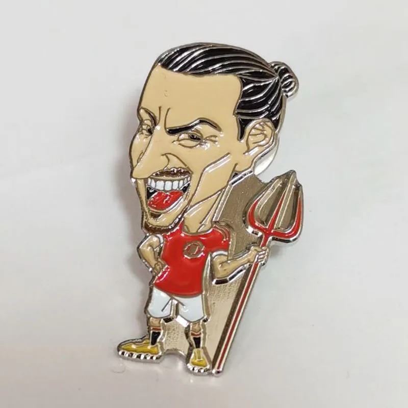 Булавка с карикатурой звезд футбола Jex гильем балаге месси гений футбола