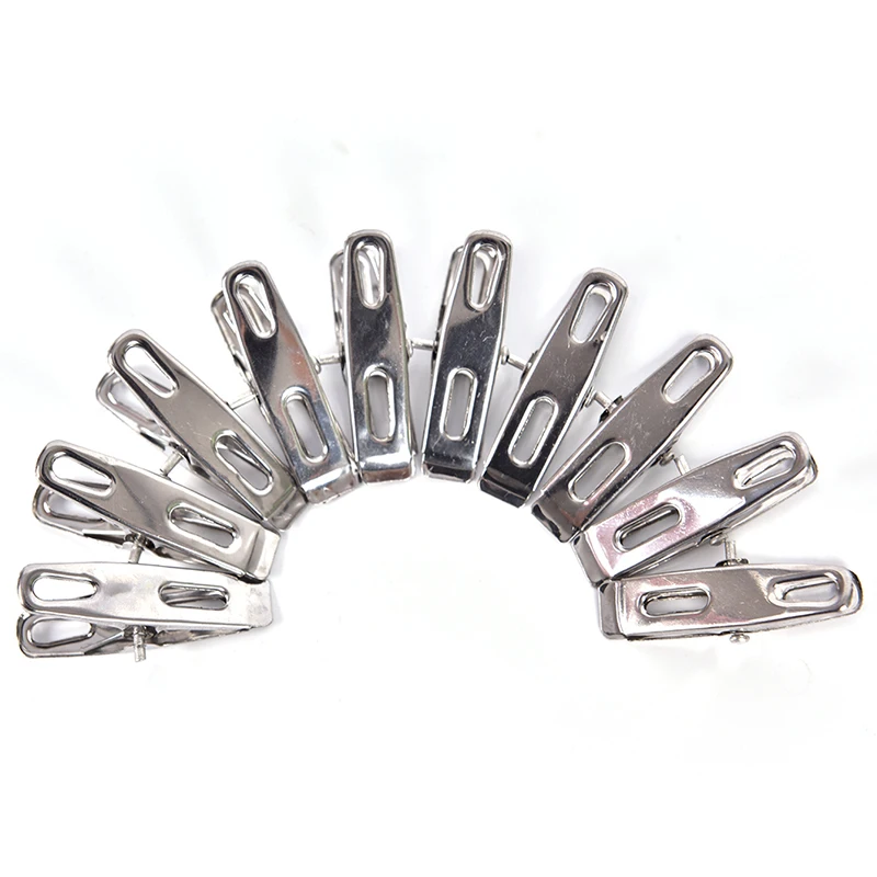 

20pcs/lot Stainless Steel Clothes Clips Multipurpose Laundry Clothes Pegs Clamps Hanging Pins Holders Clothespins Household