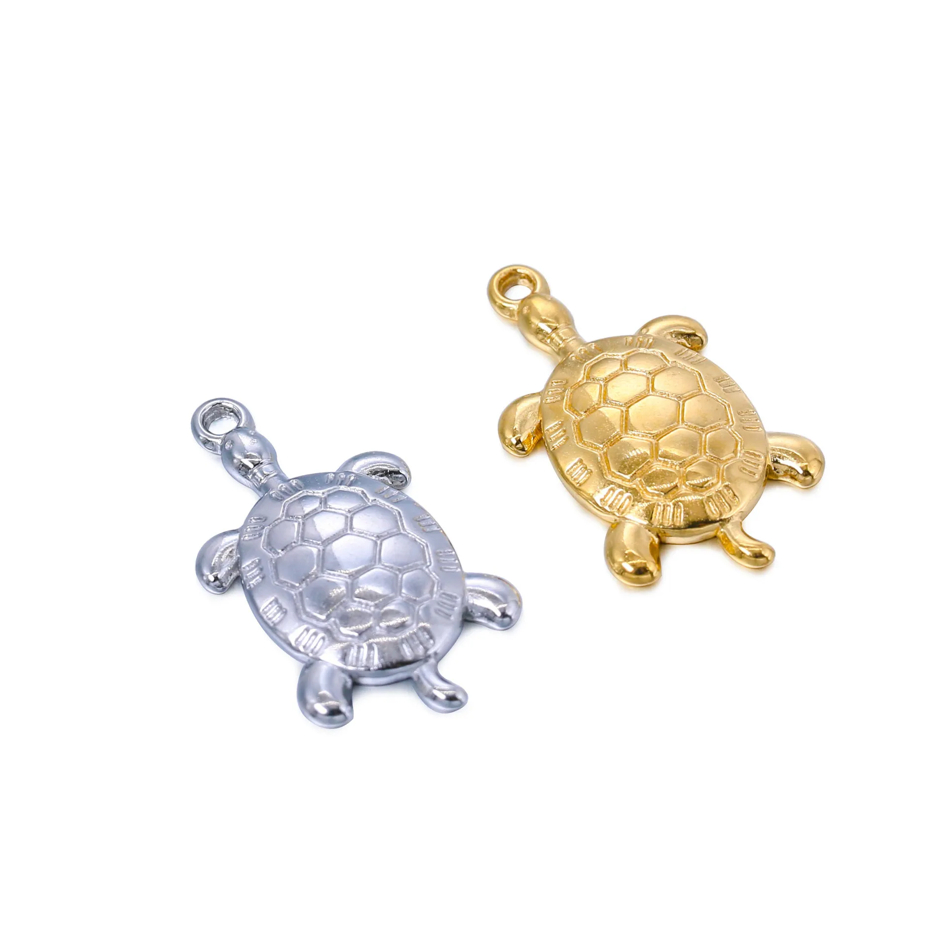 

3pcs Stainless Steel Embossed Marine Animals Cute Turtle Pendants DIY Choker Necklaces Fancy Charms Dangles Birthday Jewelry