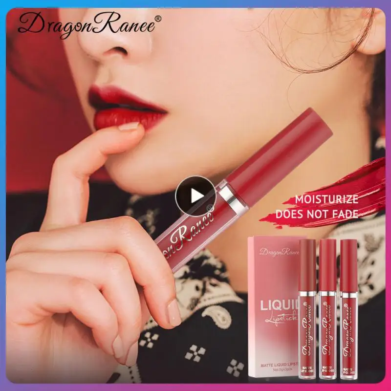 

/SET Sexy Matte Lip Makup Set Velvet Orange Sweatproof Not Stick Up Glaze Smooth Lip Cosmetics Party TSLM1