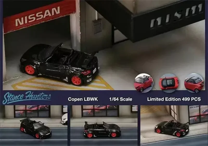 Литая под давлением модель автомобиля Stance Hunters 1:64 LBWK Daihatsu Copen GT-K