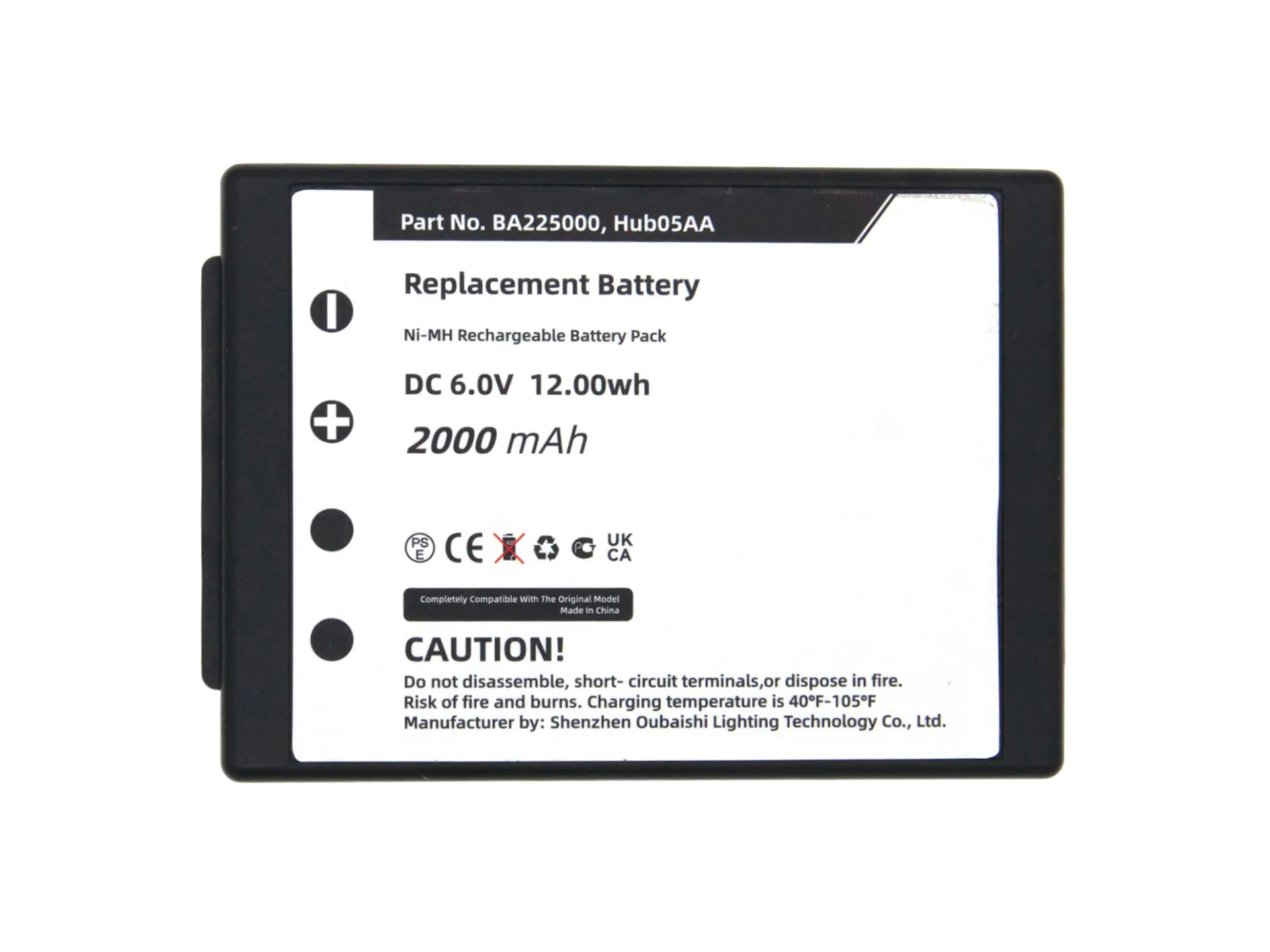 Сменная батарея для HBC BA205030 BA206000 BA206030 BA225000 BA225030 FuB05AAA FuB05XL