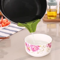 silicone soup funnel kitchen gadget tools water deflector tool creative anti spill drain silicone slip on pour soup spout funnel