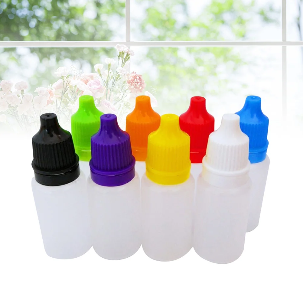 

8pcs DIY Childproof Squeezable Nontoxic Practical 20ml Dropper Bottles Empty Bottles Eye Dropper