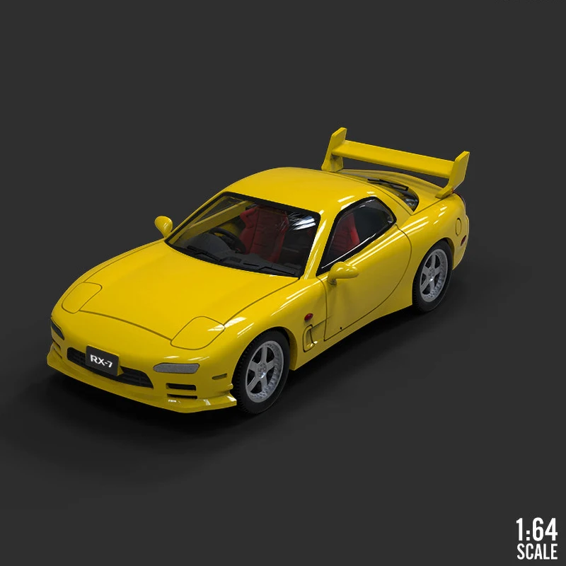 1:64 Mazda RX-7 JDM модель автомобиля из сплава имитация игрушек для мальчиков и детей