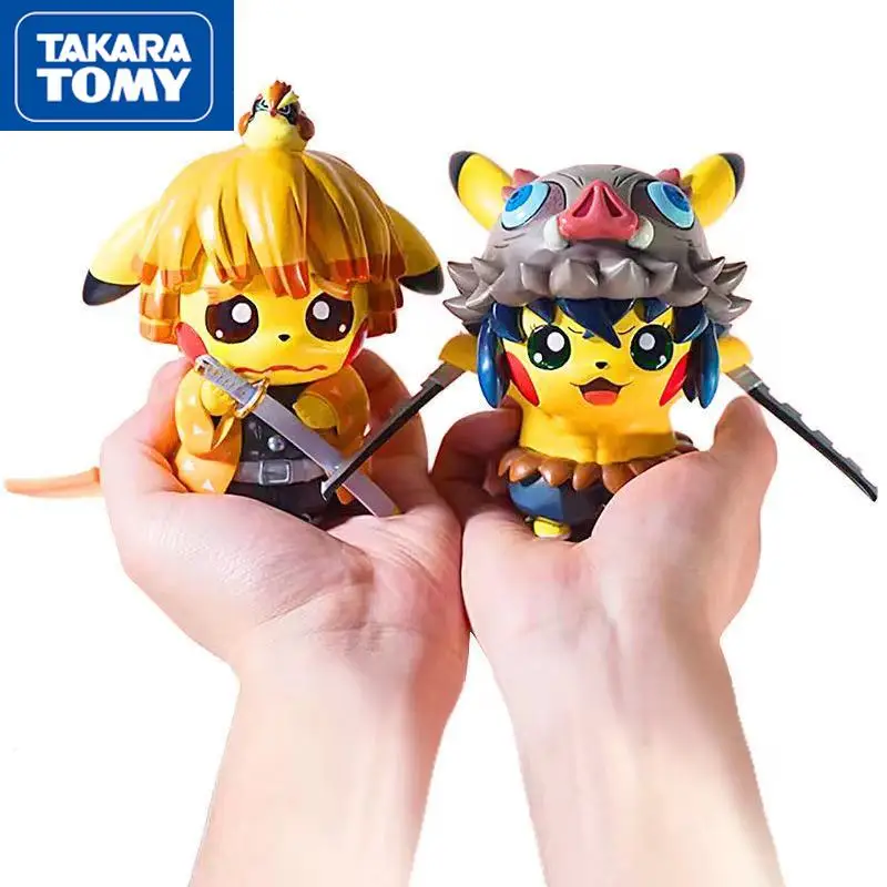 

Милая мультяшная экшн-кукла TAKARA TOMY, украшения Пикачу, простые креативные детские игрушки