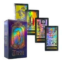 original size shining holographic tarot cards spanish tarot divination deck for beginners with guidebook board games predictions