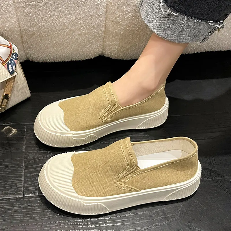

Slip On Shoes For Women Female Footwear Casual Sneaker Clogs Platform Round Toe Wedge Basket 2022 Autumn Slip-on Dress New Summe