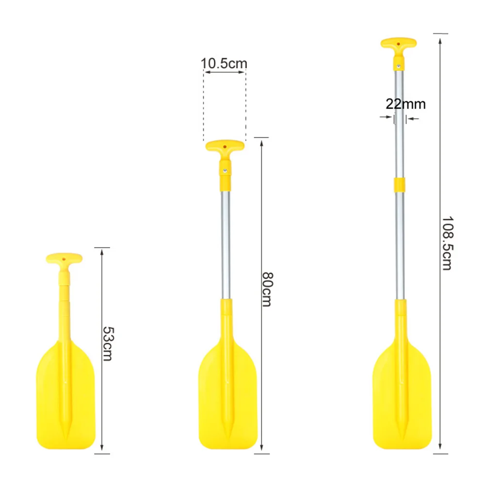 Sup Paddle Emergency Telescopic Paddle Portable Collapsible Aluminum Alloy Oar Safety Boat Accessory Yellow