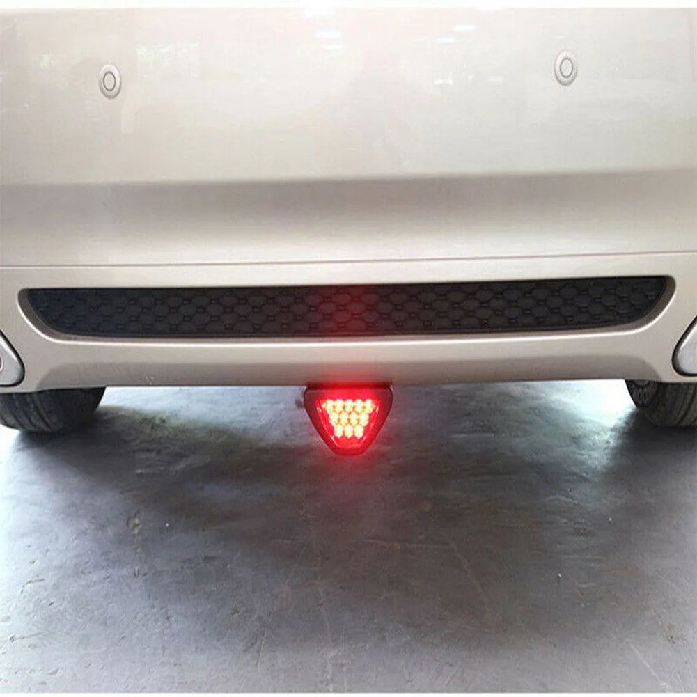 

Flash Lights Car Brake Light 12*6.5*5.5cm 1pcs Black With Red Lens Universal Rear Tail Light Replace Accessories