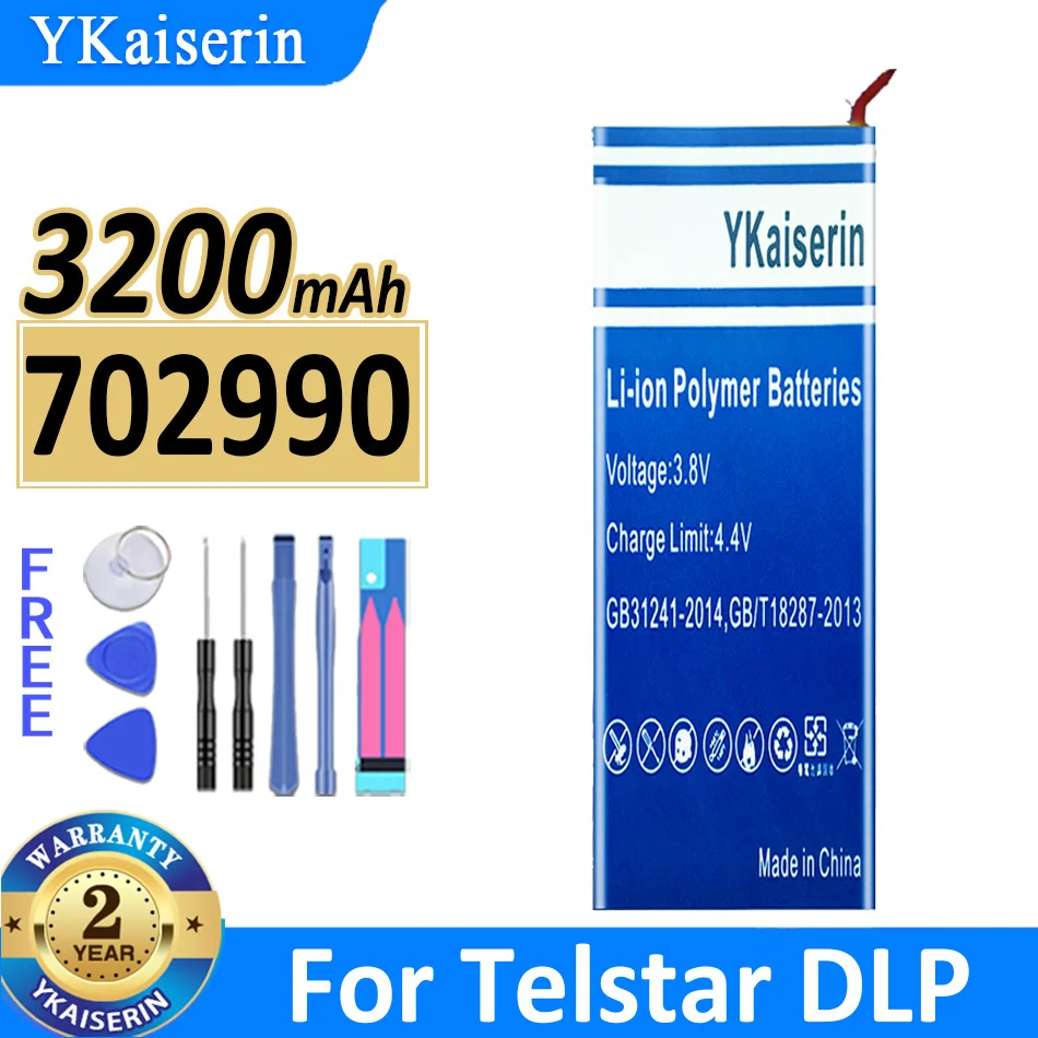 

3200mAh YKaiserin Battery 702990 For Telstar DLP Digital Batteries