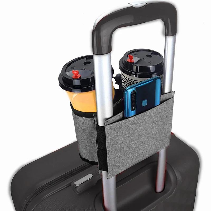 

Дорожный держатель для чашки, прочный чемодан без рук, для напитков, подходит для любых ручек чемодана