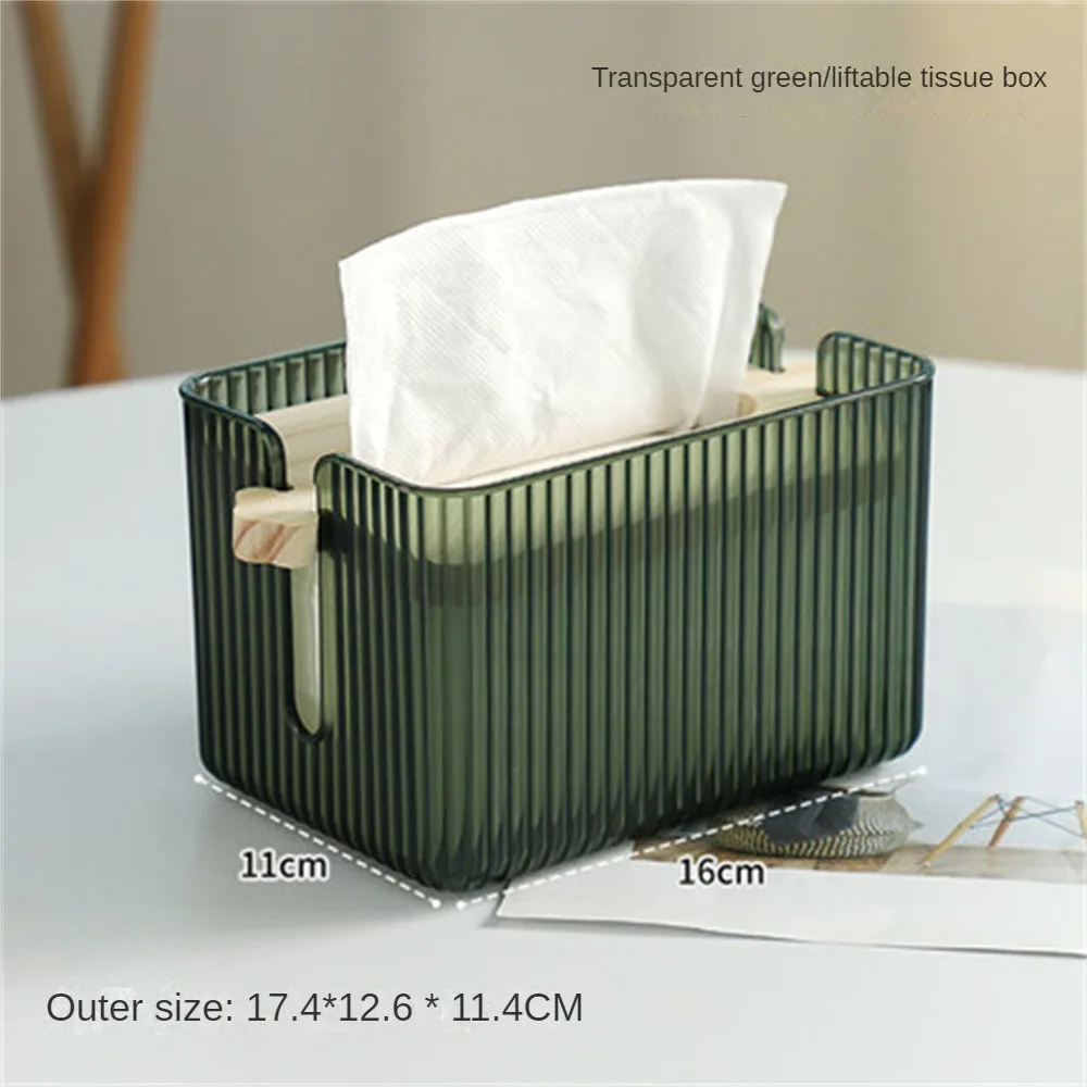 

Solid Color Minimalist Living Room Table Paper Drawer Household High-End Napkin Holder Multi-Functional Toilet Wet Tissue Box