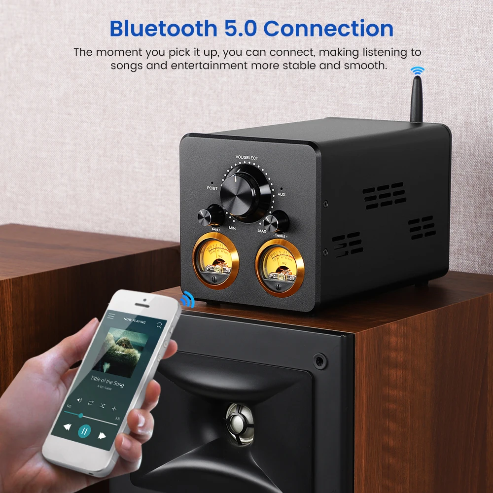 Усилитель мощности TPA3255 HiFi 300Wx2 VU метр