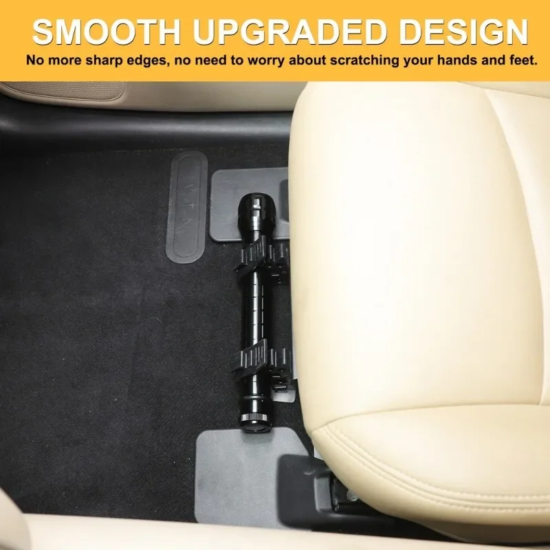 Фото Для Nissan Pathfinder 2013-2018 алюминиевый сплав черный автомобильный держатель фонарика под сиденьем кронштейн интерьерные автомобильные аксессуары №3
