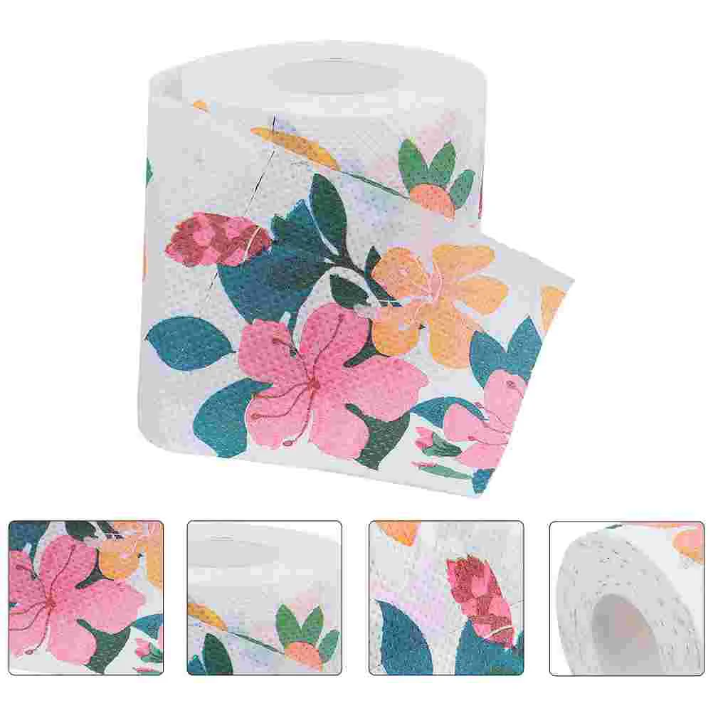 

2 Rolls Toilet Paper Napkins Disposable Bath Towels Flowers Practical Home Tissue Supplies Handkerchief Travel Bulk