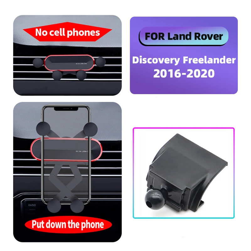 

Car Mobile Phone Holder For Land Rover Discovery Freelander F 2016-2020 Gravity Stand Air Vent Navigation Bracket Accessories
