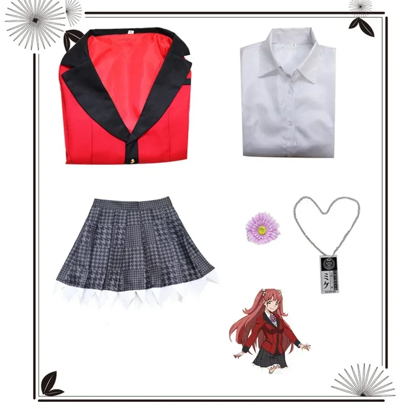 Cosbao Anime Kakegurui Yumeko Jabami Momobami Kirari Meari Saotome Yumemite Yumemi Cosplay Costume Suits Skirt Halloween Carniva