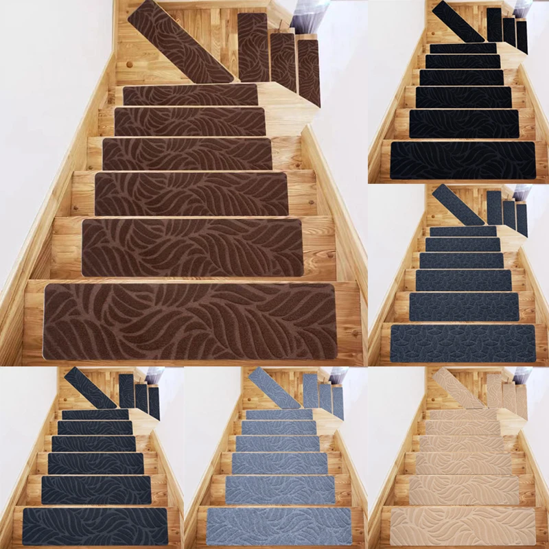 

1PC Water Absorption Protector Rug Stair Carpet Mat Variety Pattern Stair Stepping Mat Non-slip Self-adhesive Soft Home