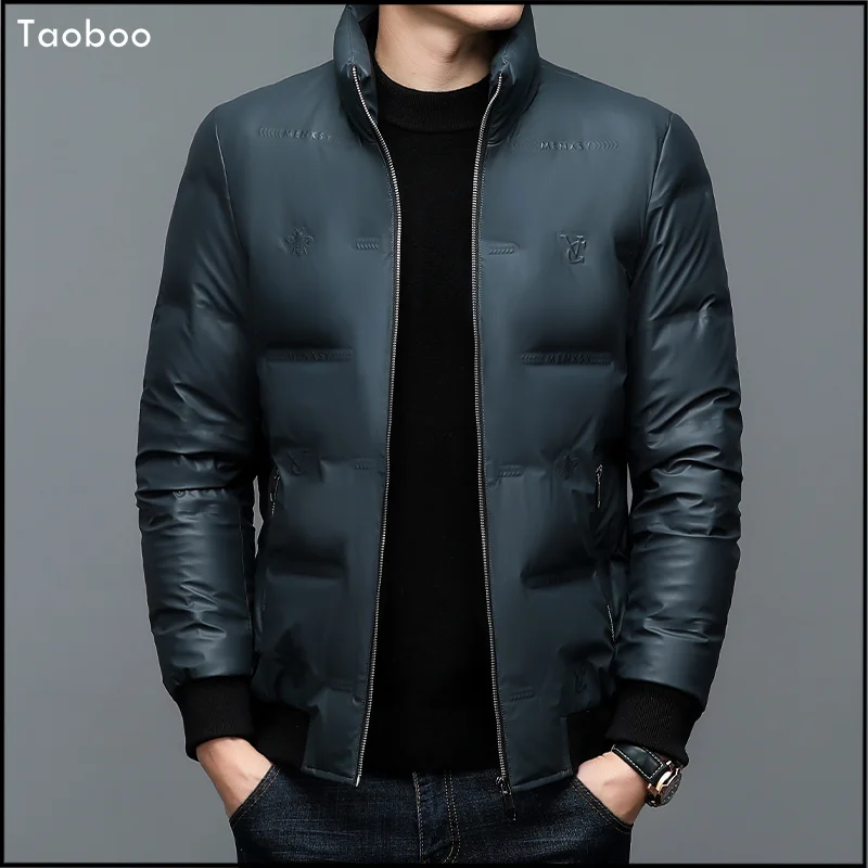 

2022 Stand Collar Zipper Jacket New Arrival puffer jacket Winter Thick Warm Down jacket men Business Casual Slim Coats parkas