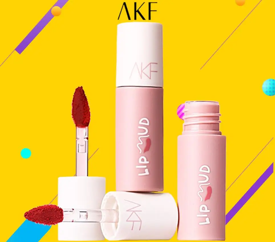 

AKF Lip Slime Lip Glaze Whitening Lipstick Long Lasting Non-Flaking Non-Stick Cup Matte Matte Female Cosmetics Lipstick T2596