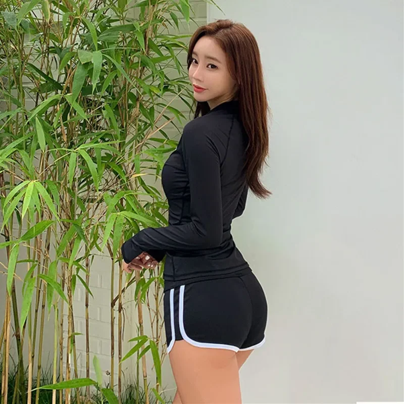 2024 парный купальник из двух частей с длинным рукавом и топом женский Мужской