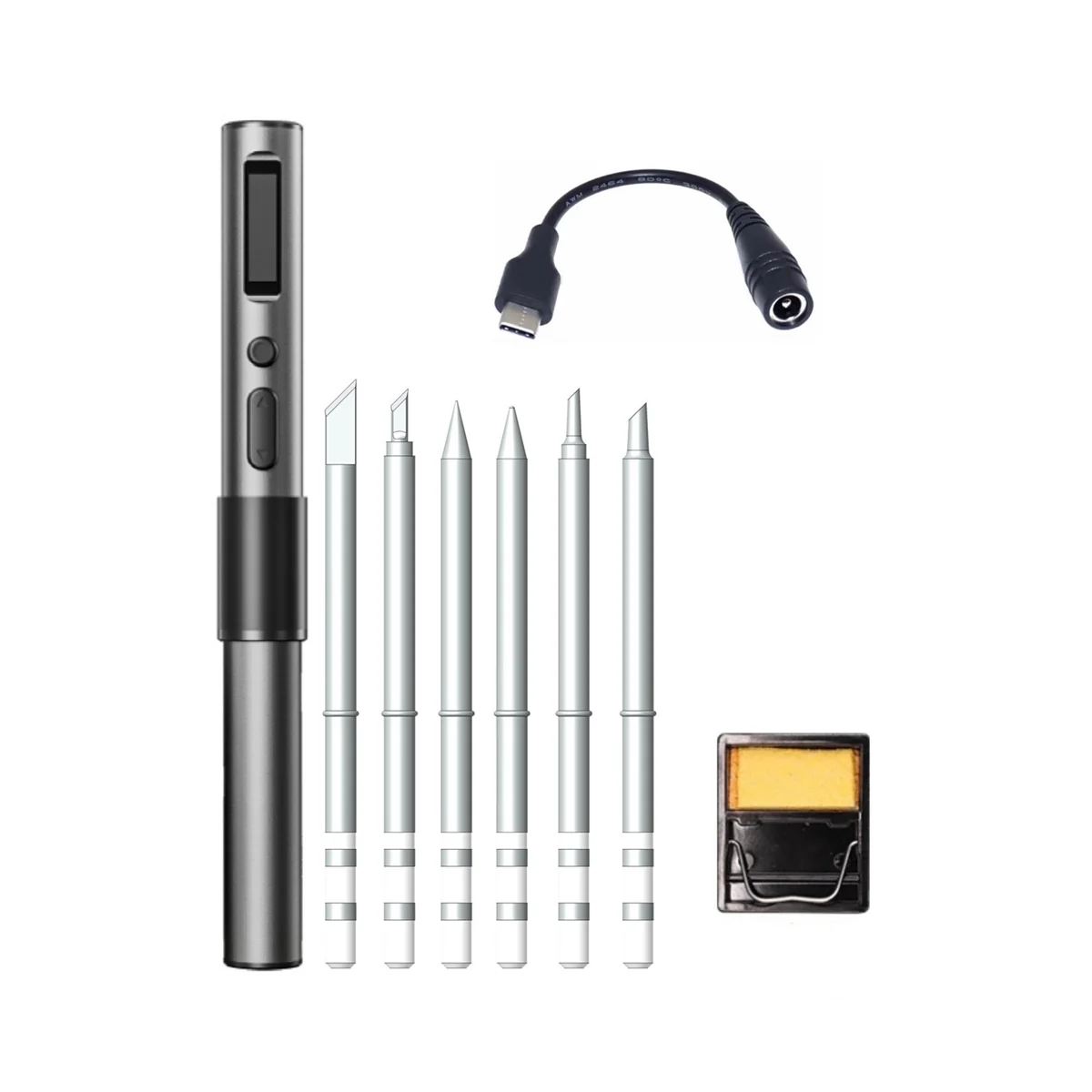 Портативный интеллектуальный Электрический паяльник PD65W MINI65 регулируемая