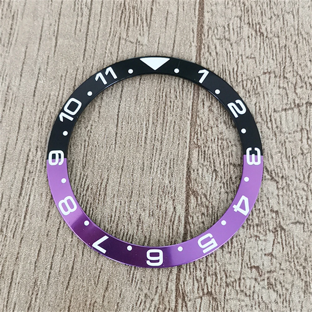 

Watch Bezel Outer Diameter 38mm Inner Diameter 30.5mm Black Purple Aluminum Bezel Watch Replacement Accessories