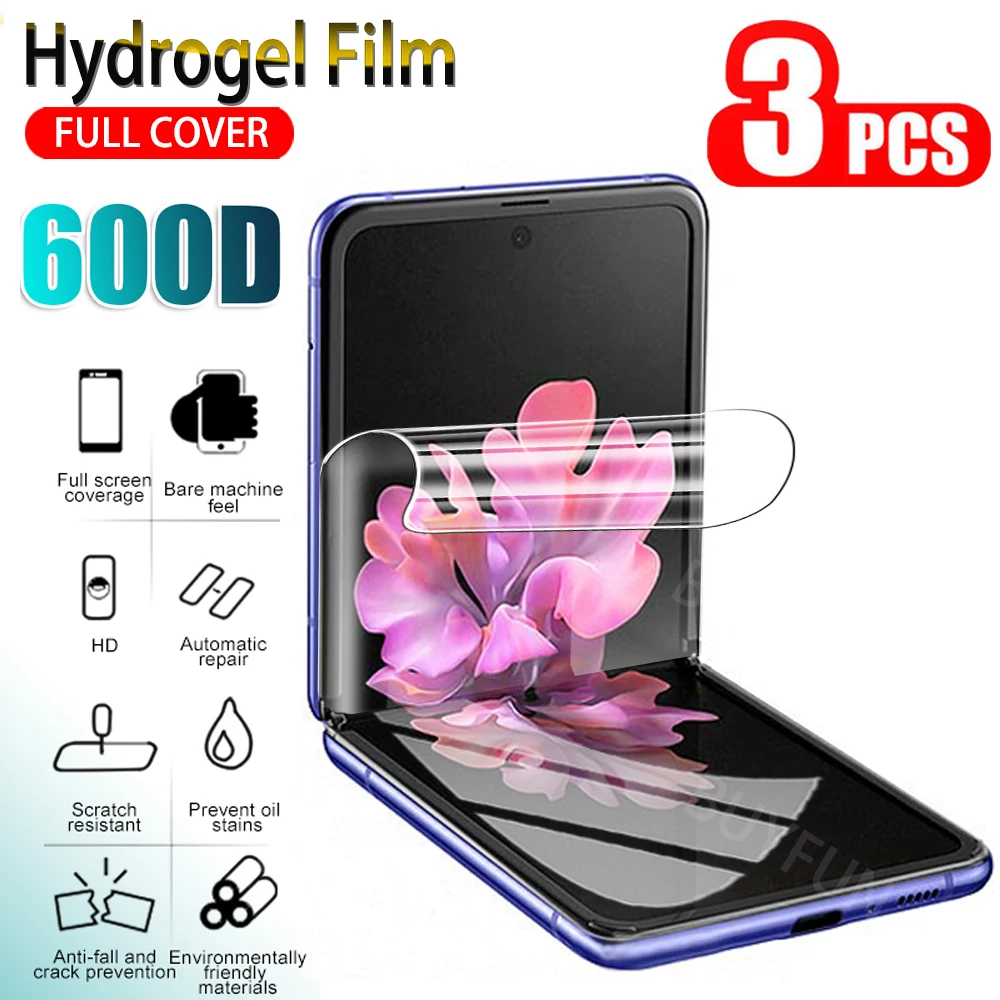 

3pcs Hydrogel film screen protector For Samsung Galaxy Z Flip soft protect film For Samsung Z Flip3 Phone Protect Film not Glass