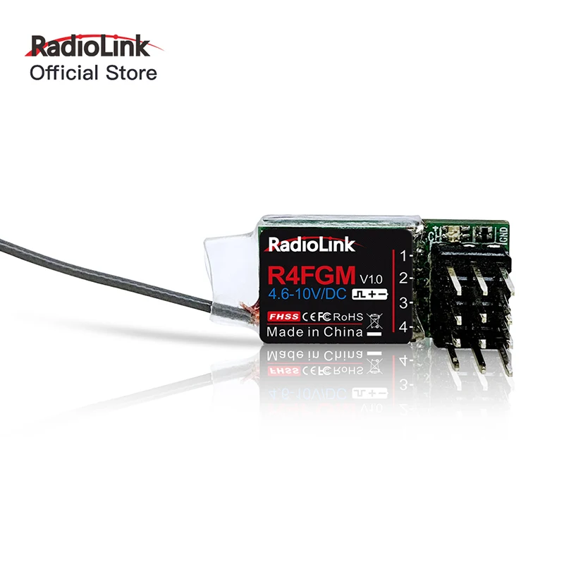 

Radiolink R4FGM 4 Channel Mini Receiver with Gyro for 1:28 1:64 RC Pocket Drift Car Hotwheels Work for RC4GS/RC6GS/RC4G/T8FB/T8S