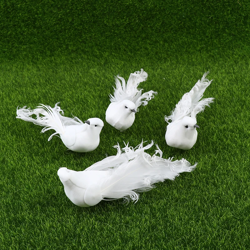 

Foam White Bird White Birds Artificial Foam Feather Doves Craft Birds DIY Decorative Birds Mini Decorations Ornaments 1pc