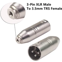 xlr audio adapter balanced 3 pin xlr male to 3 5mm trs female microphone audio stereo adapter for connecting microphone