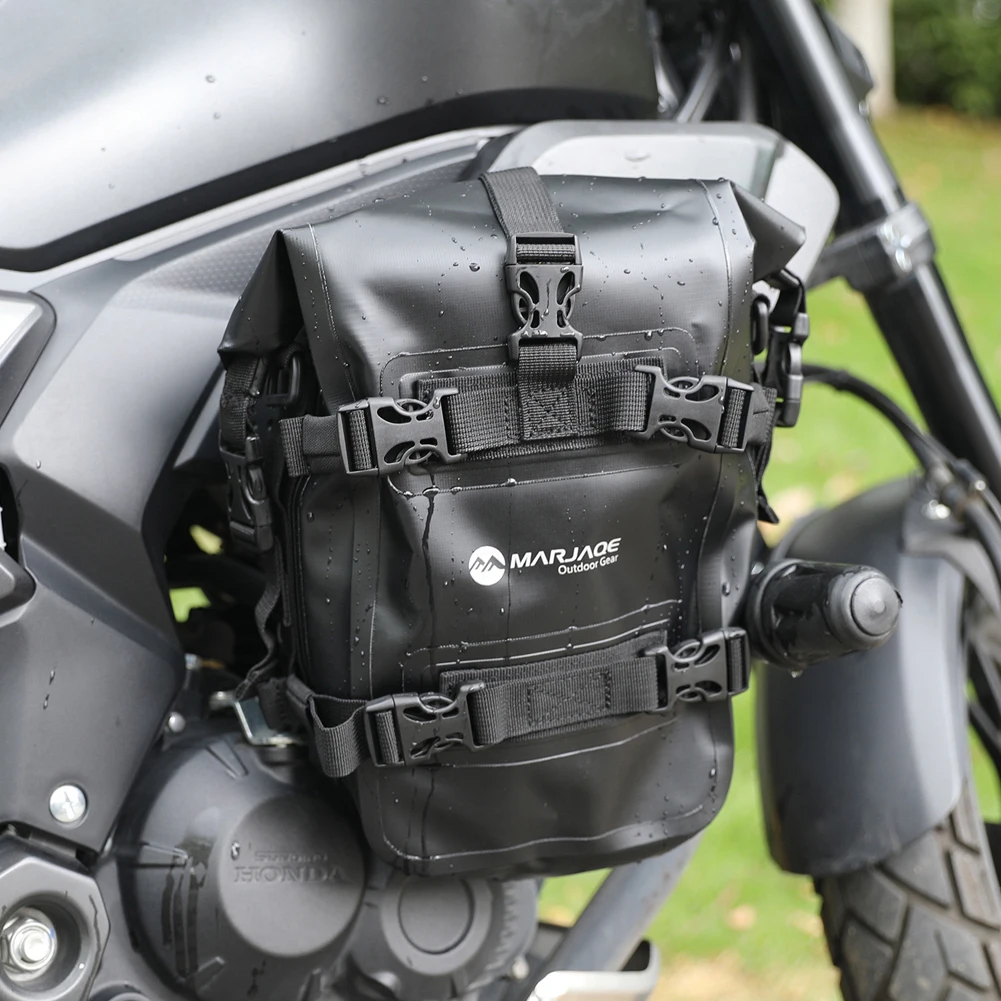 

Motorcycle Tail Bag Waterproof 8L Motor Pannier Bag with Shoulder Strap Motor Travel Luggage Professional Motorcycle Accessories