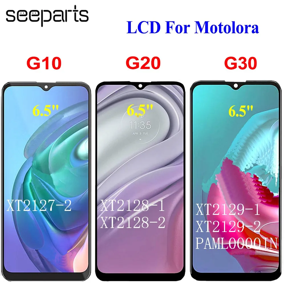 ЖК-дисплей 6,5 дюйма для Motorola Moto G10 XT2127 G20 xt2128жк-дисплей с сенсорным дигитайзером в сборе для Moto G30 XT2129 дисплей ЖК-дисплей 6,5 дюйма для Motorola Moto G10 XT2127 G20 xt2128жк-дисплей с сенсорным дигитайзером в сборе для Moto G30 XT2129 дисплей