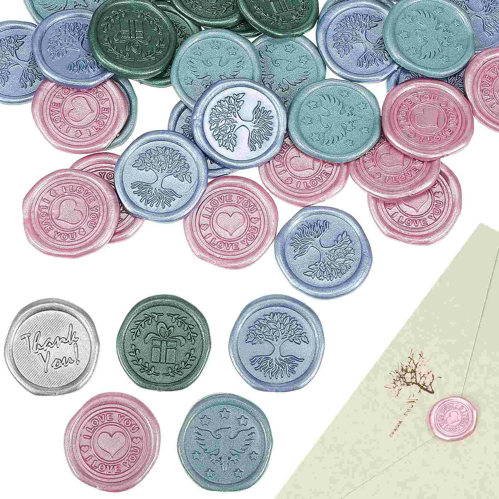 

Sealer Wax Wedding Envelope Seals Scrapbook Sticker Adhesive Stickers DIY Sealing