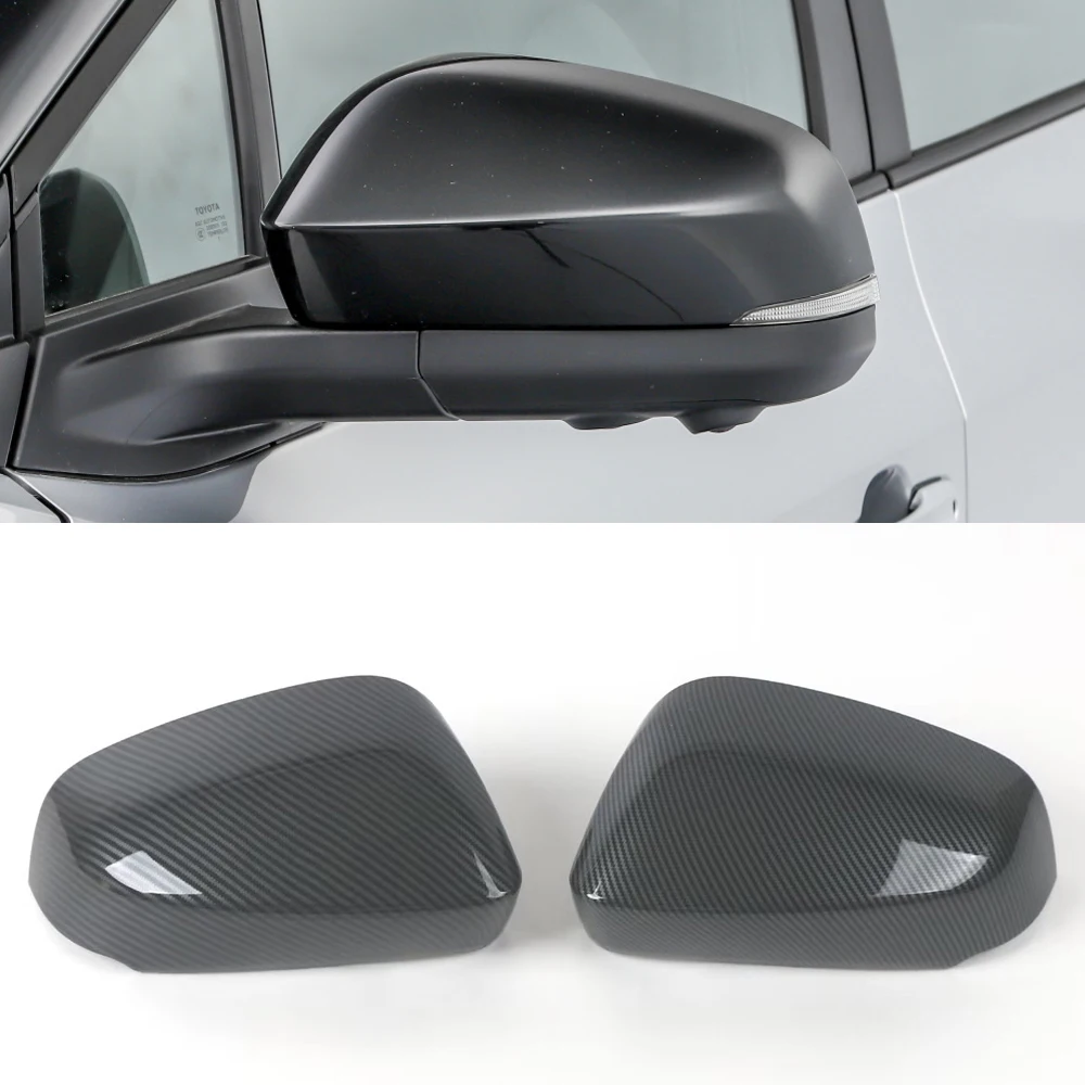 

Carbon Fiber Look Rear View Side Mirror Cover For Toyota bZ4X 2022 2023