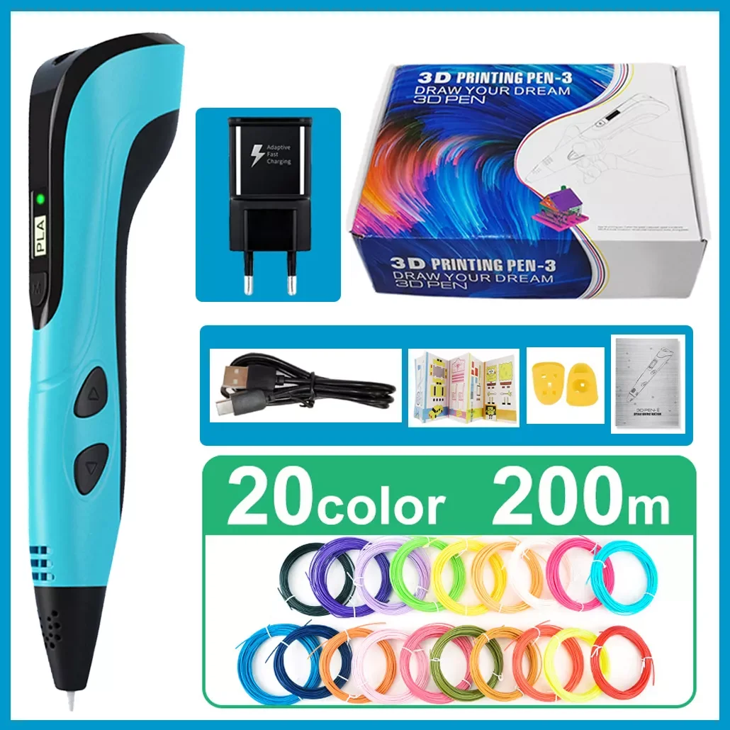 

NEW2023 New Version 3D Pen Set Creative DIY 3d Printing Pens Type C Charging 3d Pen for Children Students Best Birthday Christma