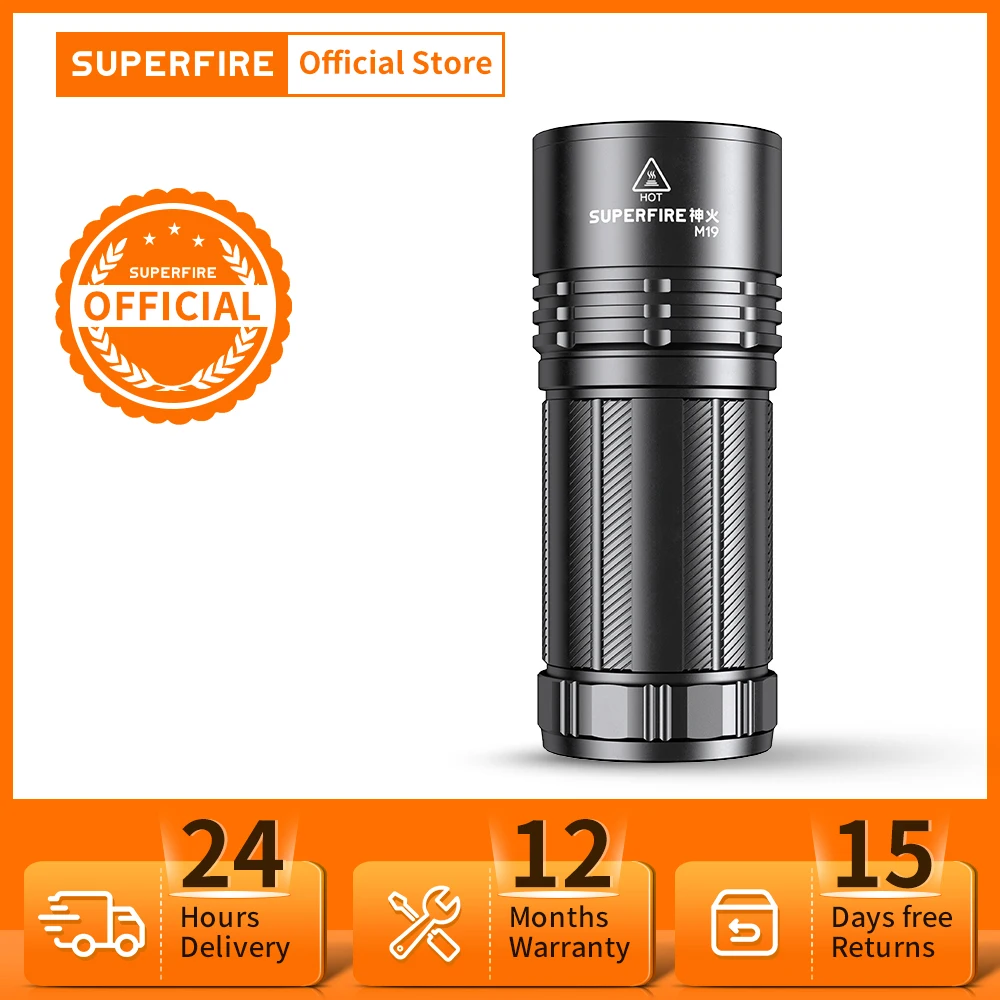 

SUPERFIRE M19/(M20 36 Вт) мощный фонарик с зумом для повседневного использования USB-C перезаряжаемый фонарь для походов и рыбалки портативный фонарик