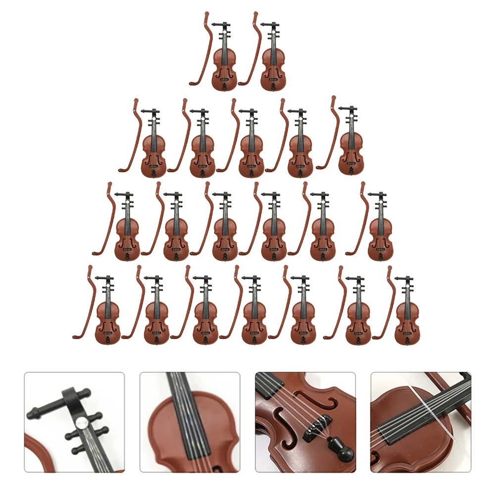 

Violin Miniature Mini Musical Instrumentmodel Decoration Instruments Ornament Ornaments Christmas Tree Furniture Models