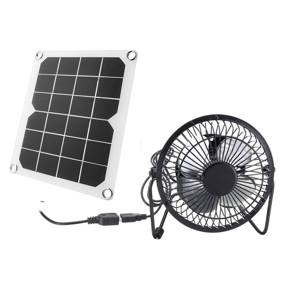 

5W Solar Exhaust Fan 5V Mini Ventilator Solar Panel Powered Fan Air Extractor for Dog Chicken House RV Greenhouse