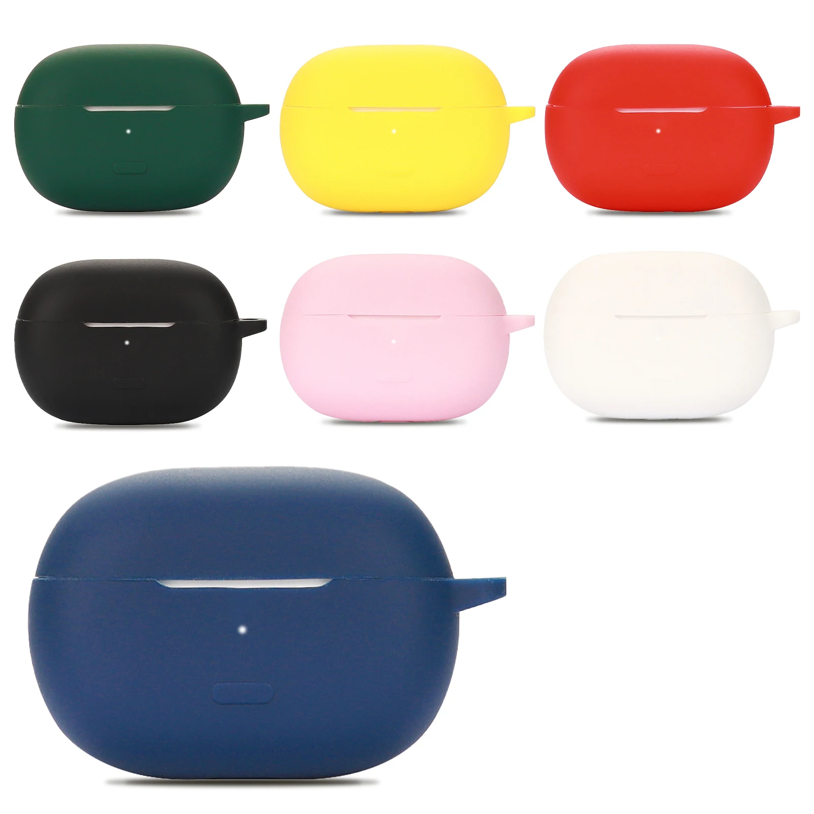 

Headphone Silicone Protective Cover Drop-Proof Full Protection Case For Xiaomi Redmi Buds 4 Pro Wireless Earbuds With Carabiner