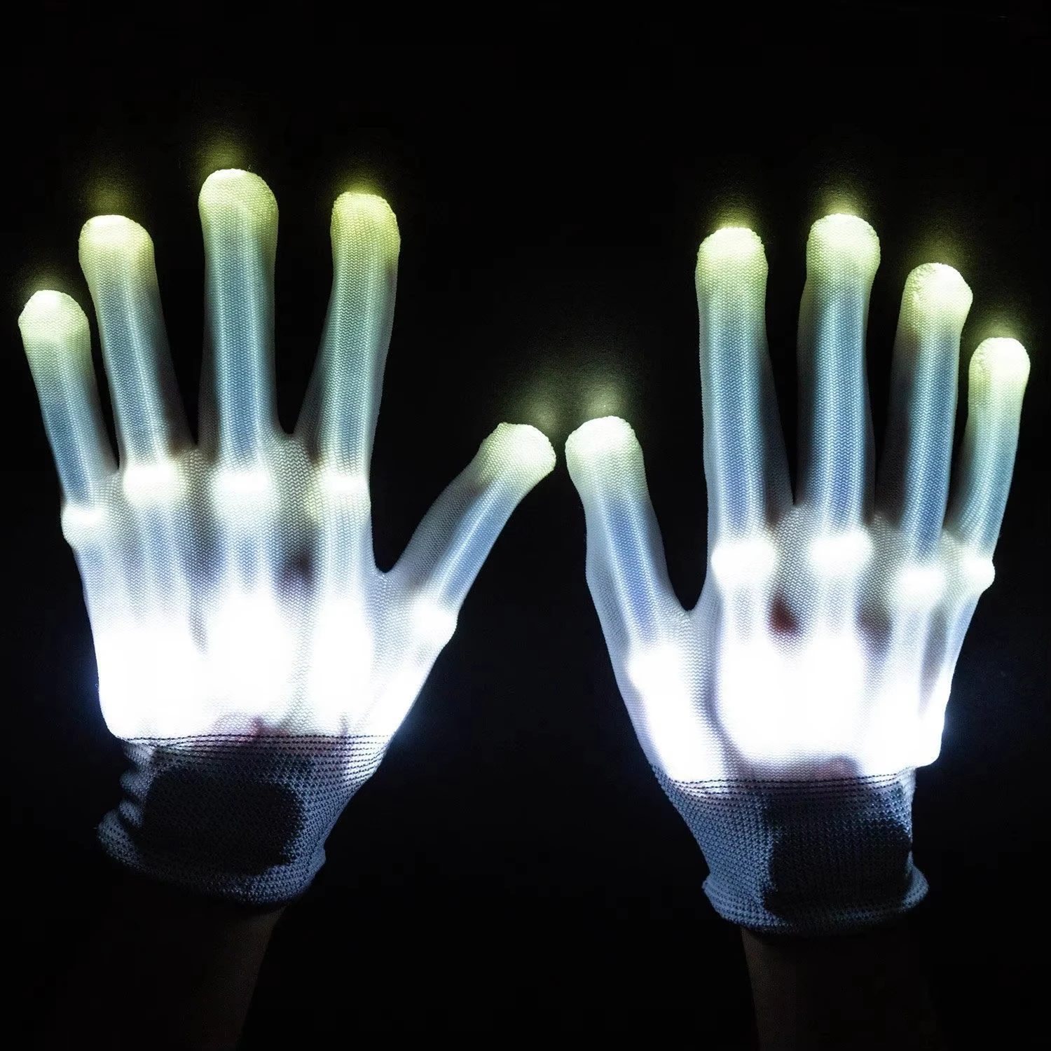 Wholesale Rave Light Finger Lighting Glow Mittens LED Gloves for Halloween