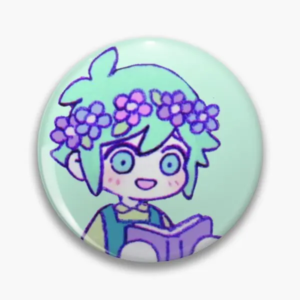 Милый Базилик Омори эмот мягкая пуговица брошь на булавке мультяшный воротник