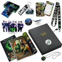 kpop stray kids got7 gift box set with lomo cards photo album keychain lanyard pendant necklace acrylic stand for fans gift