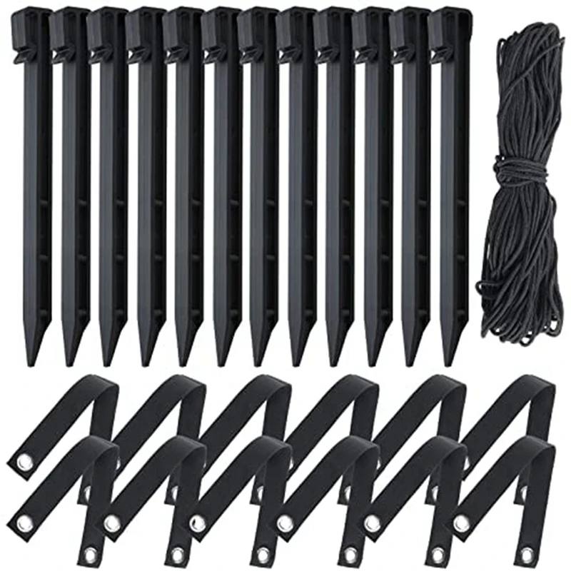 

JFBL Hot 25 Pcs Tree Stake Kit Tree Straightening Kit,Tree Stakes+Tree Straps+Rope For 4 Young Tree For Sapling Straight Growth