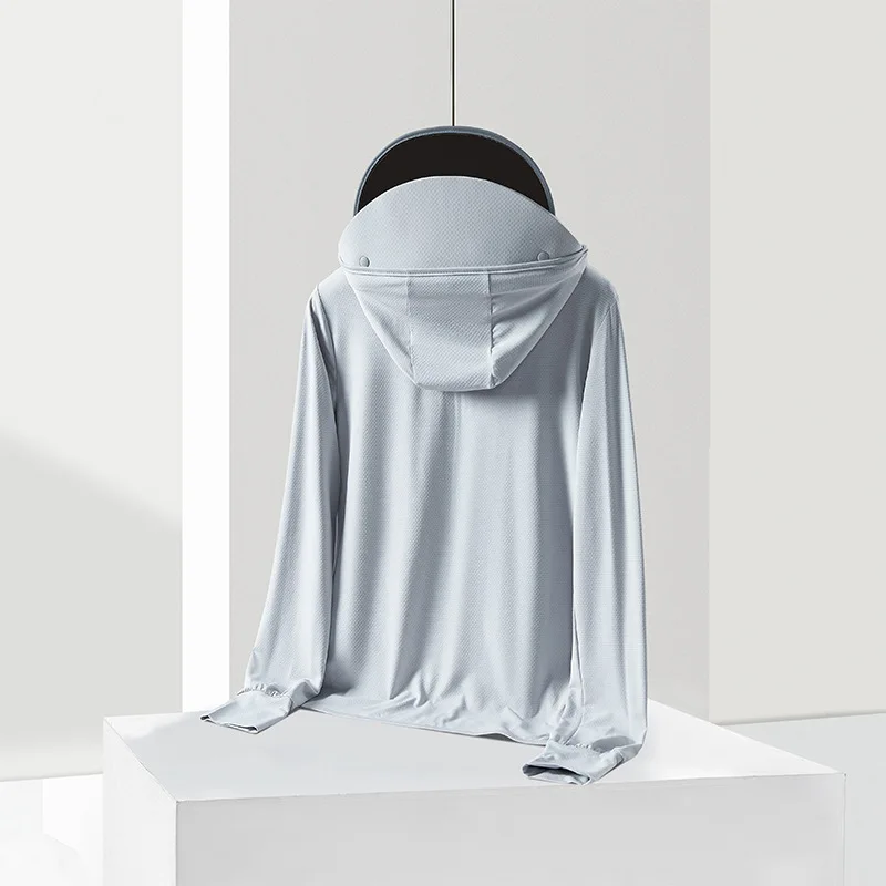 Summer Clothes Women's Sun-protective Clothing UV Proof Breathable Long-sleeves Sun Block Hooded Jacket UPF50+ 2023 New