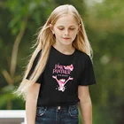 Детская футболка с рисунком из мультфильма Диснея, милая футболка с коротким рукавом и принтом розовой Пантеры, Детская футболка, детская одежда, футболки, топы, Прямая поставка