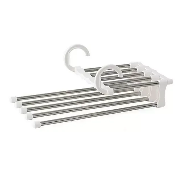 

1pcs 37cm Multifunctional Space Saving Metal Hangers with Magic Hook 6 Hole Clothing Wardrobe Organize Hanger Holder