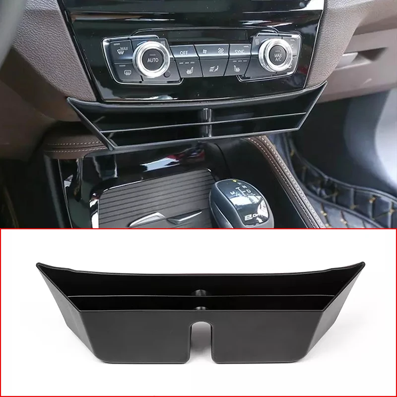 

Car Center Console Storage Box Key Phone Tray,ABS Black,For BMW X1 X2 F47 F48 F39 2016-2021,Interior Modification Accessories